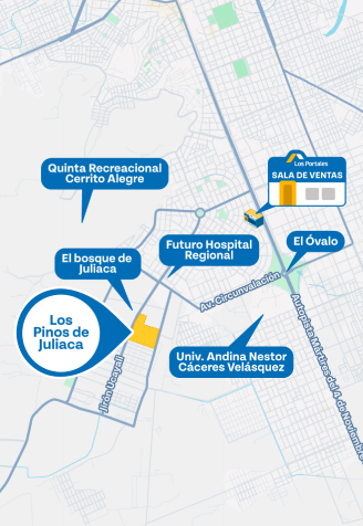 Mapa Los Pinos de Juliaca Mapa Los Pinos de Juliaca